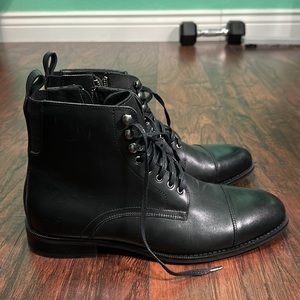 Donald Pliner Men’s Black Dawsy Leather Boot, Size 11 and 10. Brand New.